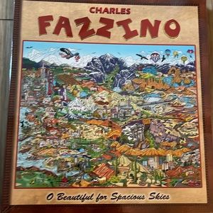 Charles Fazzino book. O Beautiful for Spacious skies. Cello wrapped never opened